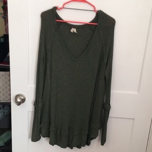 OLIVE GREEN FREE PEOPLE TOP